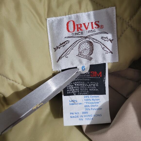 Vintage Orvis Trench Coat Khaki Tan All Weather Removable Liner Belted Size 6 - Picture 14 of 16